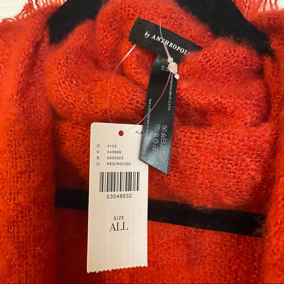 Anthropologie Boucle Fringed Scarf NWT - Picture 4 of 7